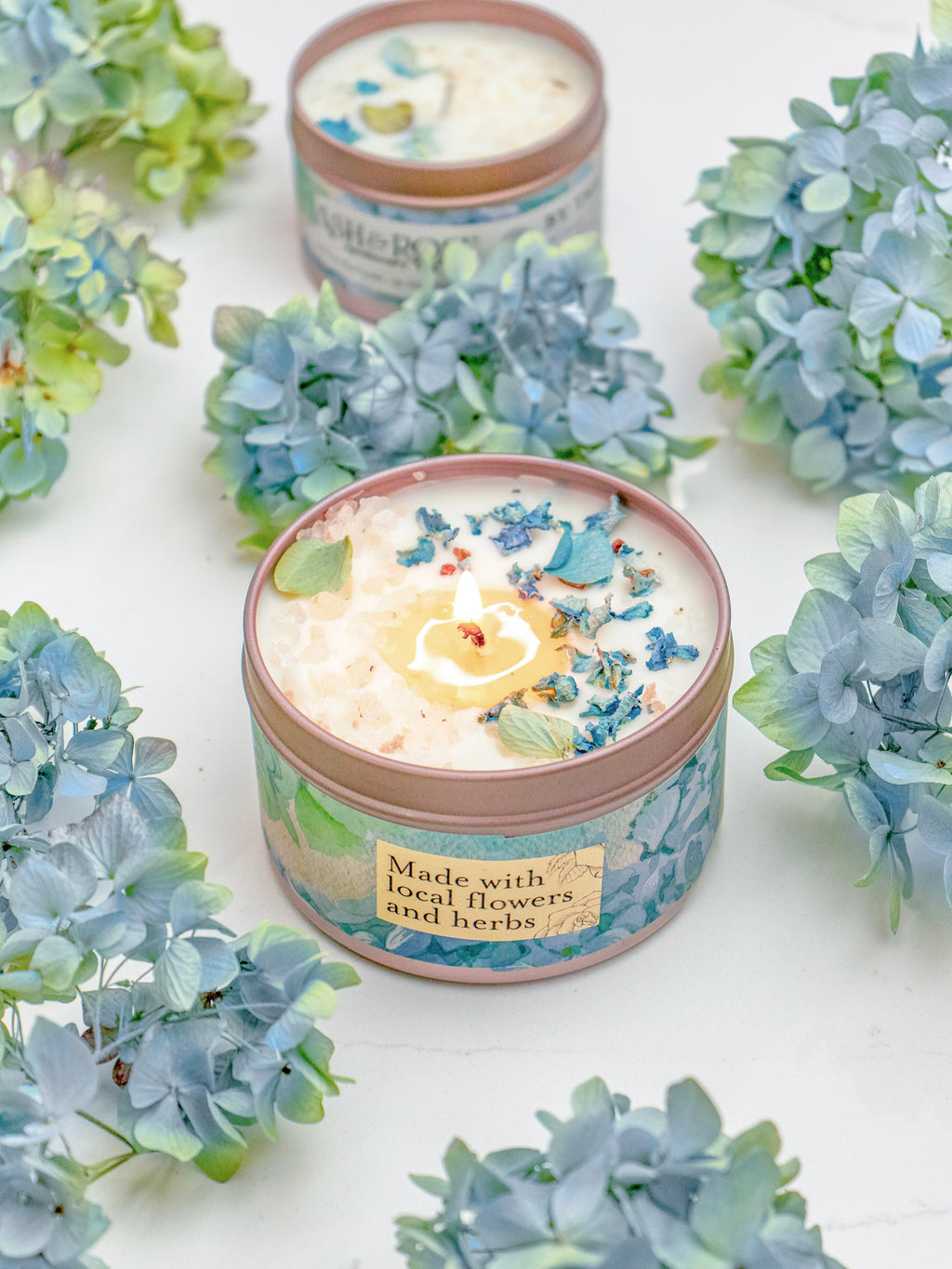 BY THE SEA Hydrangea Sea Salt Candle