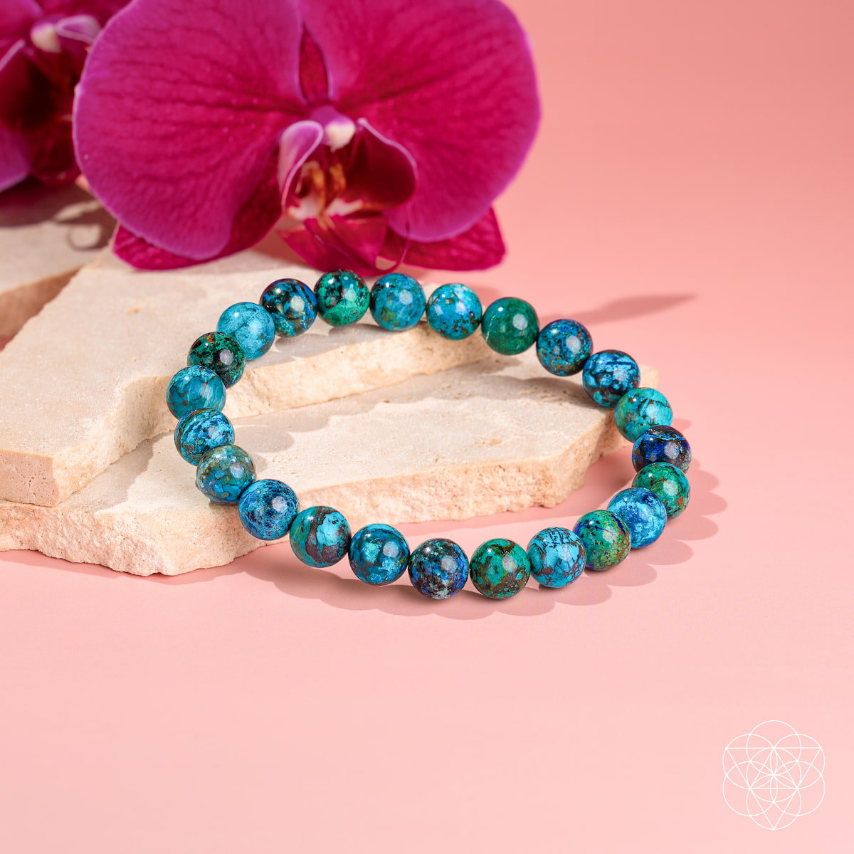 Cleopatra’s Wise Stone - Rare Peruvian Chrysocolla Bracelet