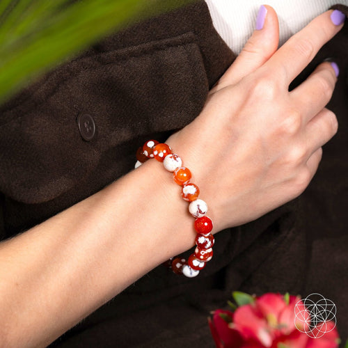 Carnelian Orca Agate - Bracelet